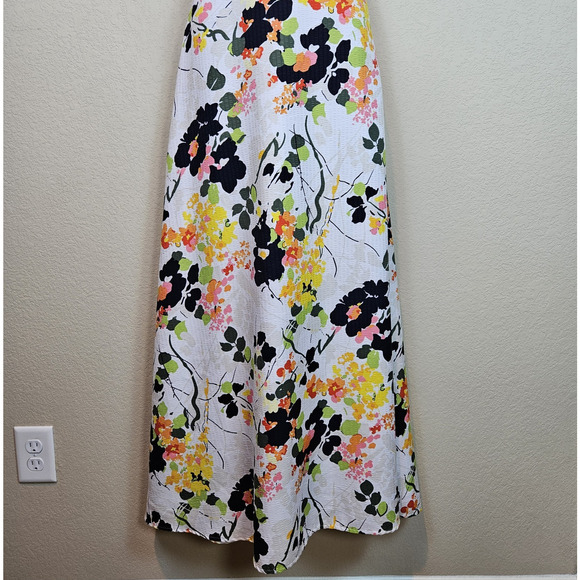 Banana Republic Floral Maxi Dress Sleeveless Silky Garden Party Long Art Size 6 - Picture 3 of 16
